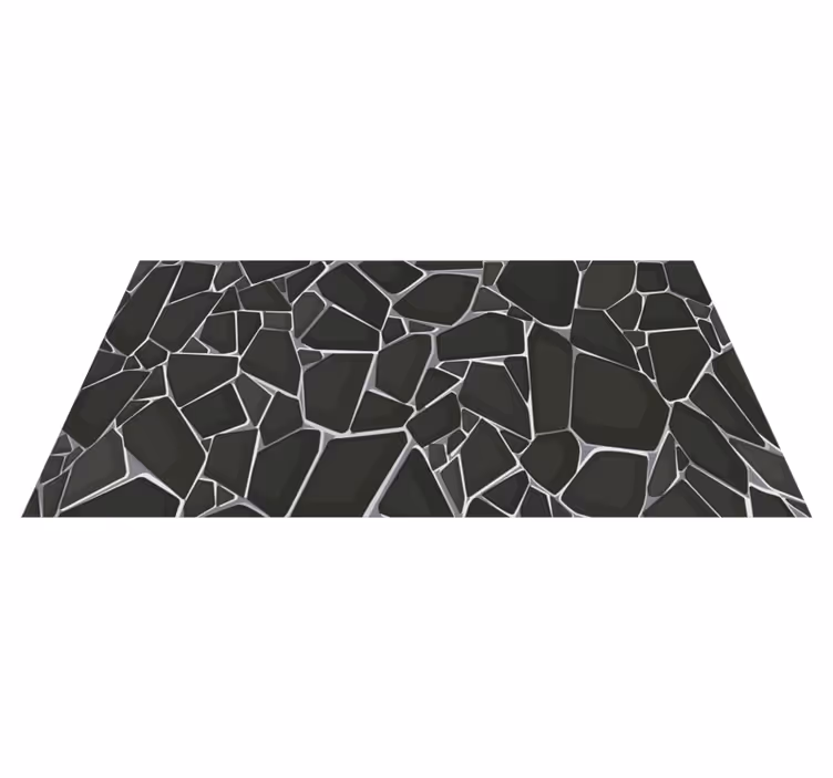 Alfombra vinílica imitación piedra diseño guijarro elegante - TenVinilo