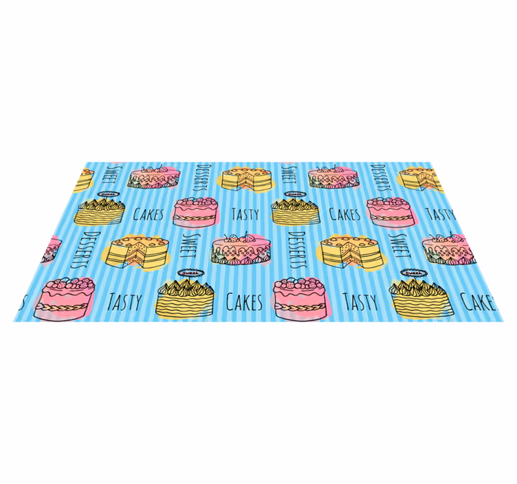 Alfombra vinílica cocina delicias dulces - TenVinilo