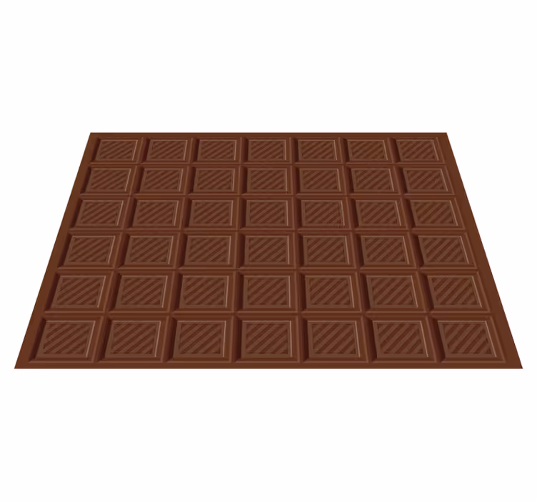 Alfombra vinílica cocina motivo cuadrado de chocolate - TenVinilo