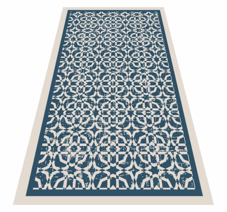 Alfombra vinílica dormitorio estilo con patrones intrincados - TenVinilo