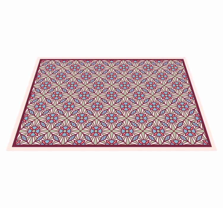 Alfombra vinílica floral multicolor - TenVinilo