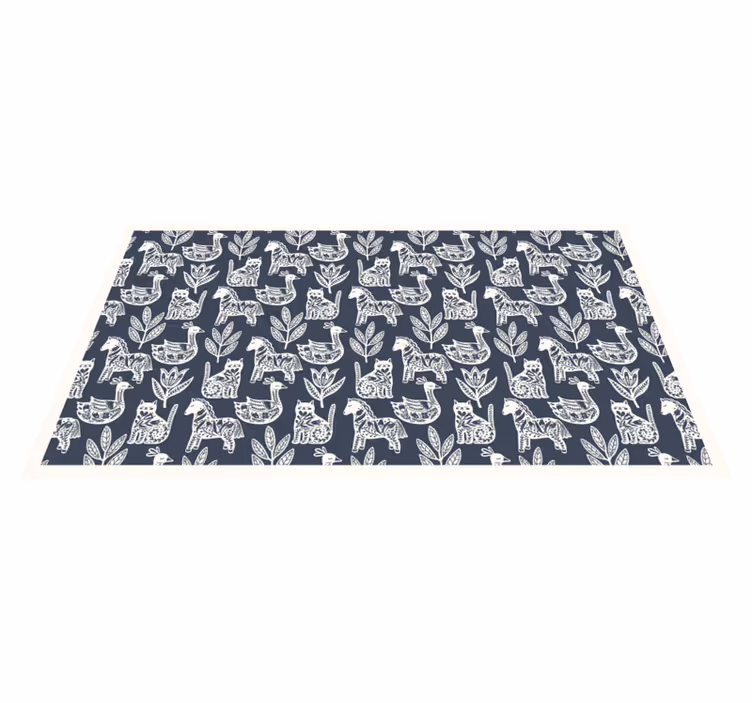 Alfombra vinílica mosaico patrón egipcio - TenVinilo