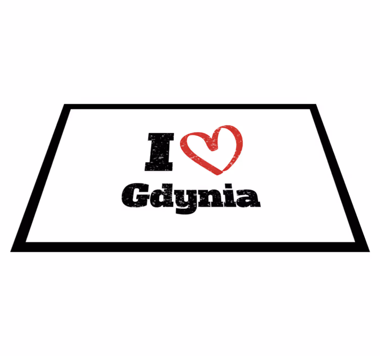 Alfombra vinílica frase me encanta gdynia - TenVinilo