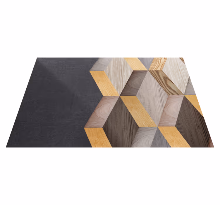 Alfombra vinílica textura tablones madera 3D - TenVinilo