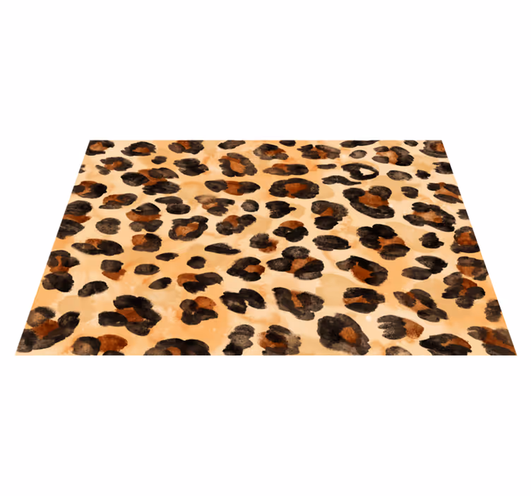Alfombra vinílica animal print motivo de manchas de leopardo - TenVinilo