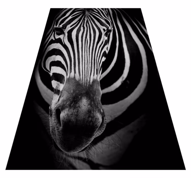 Alfombra vinílica animal print Cara de cebra - TenVinilo