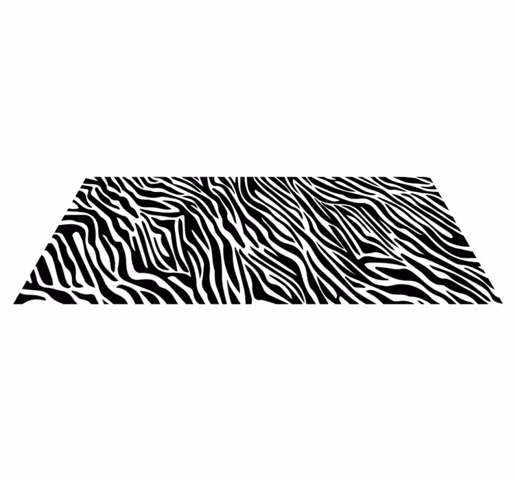 Alfombra vinílica animal print Rayas finas de cebra - TenVinilo