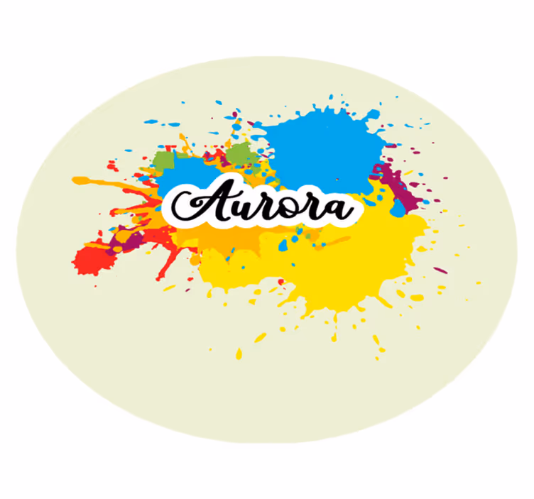 Alfombra vinílica con nombre Colores y nombre - TenVinilo