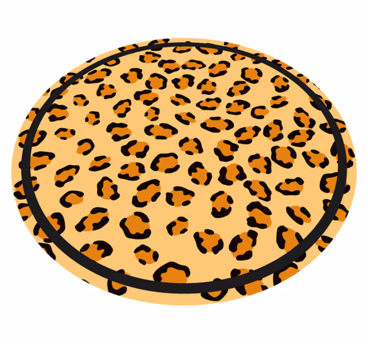 Alfombra vinílica animal print motivo clásico de leopardo - TenVinilo