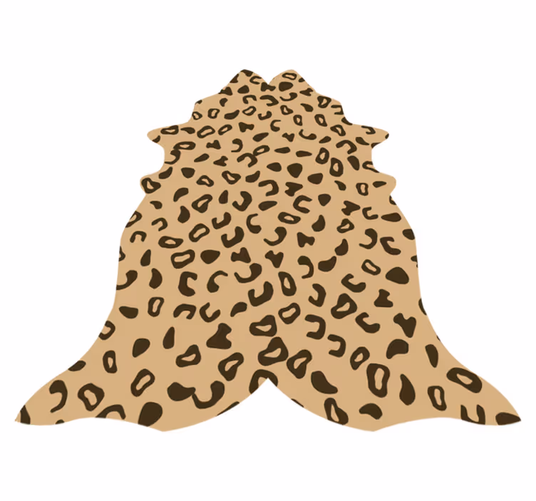 Alfombra vinílica animal print patrón de forma de leopardo - TenVinilo