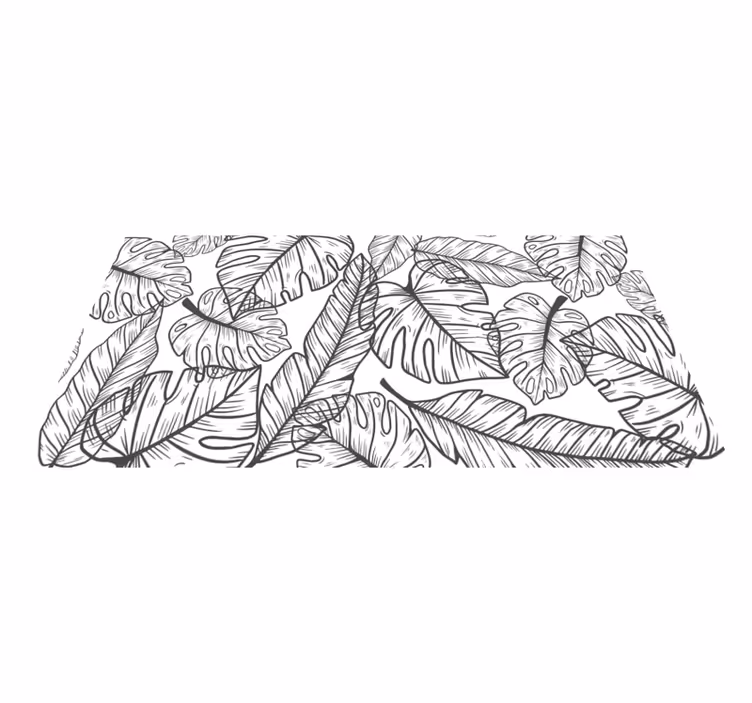 Alfombra vinílica bebé tema de jungla frondosa - TenVinilo