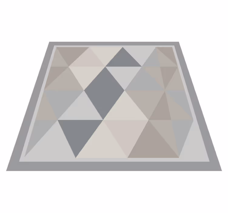 Alfombra vinilo comedor triángulos pantone grises - TenVinilo