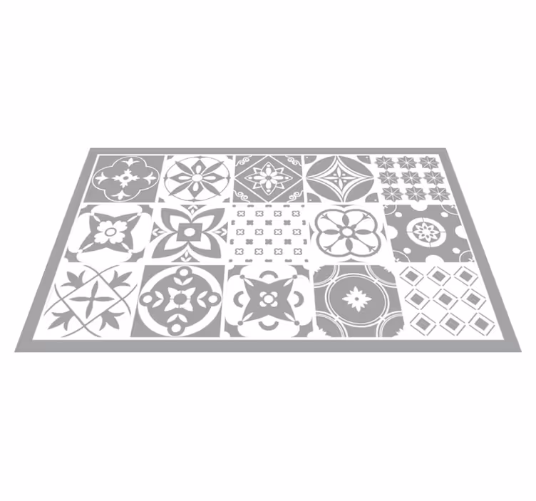 Alfombra vinílica hidráulica gris elegante - TenVinilo