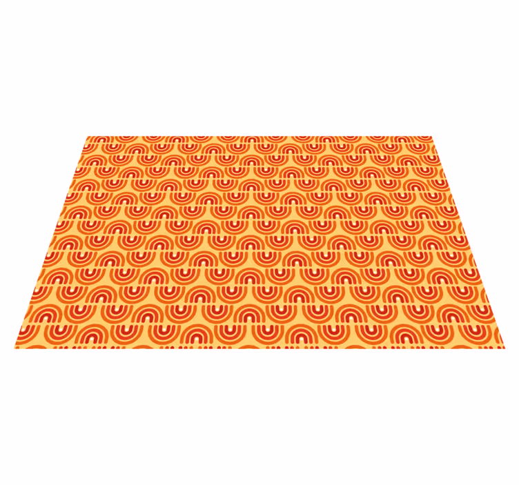 Alfombra vinílica geométrica patrón de ondas de colores - TenVinilo
