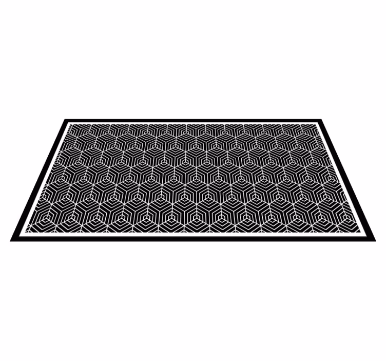 Alfombra vinílica geométrica configuración hexagonal - TenVinilo