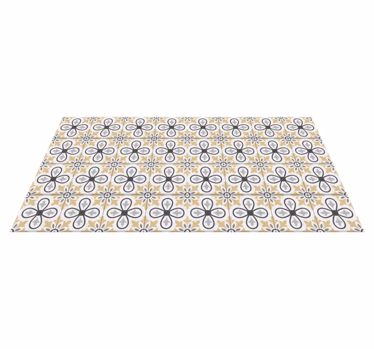 Alfombra vinilo cocina azulejos retro - TenVinilo