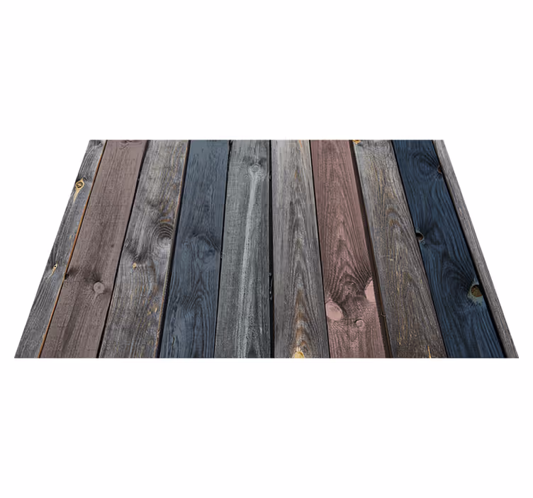 Alfombra vinílica imitación madera tablones oscuros rústicos - TenVinilo