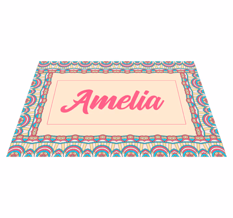 Alfombra vinílica vintage Hermoso círculo geométrico ornamental - TenVinilo