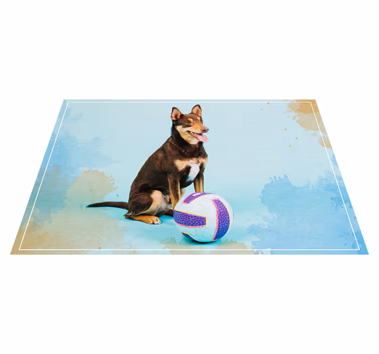 Aflombra vinílica animales Voleibol de perro - TenVinilo