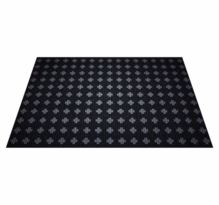 Alfombra vinílica minimalista diseño de cruces intersecadas - TenVinilo