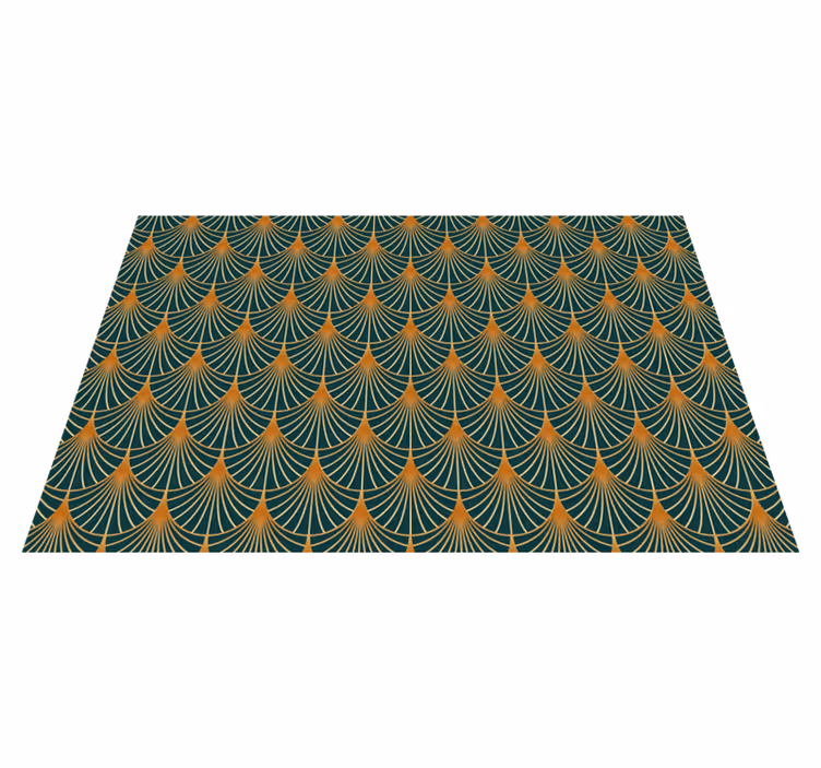 Alfombra vinílica vintage arcos verdes - TenVinilo