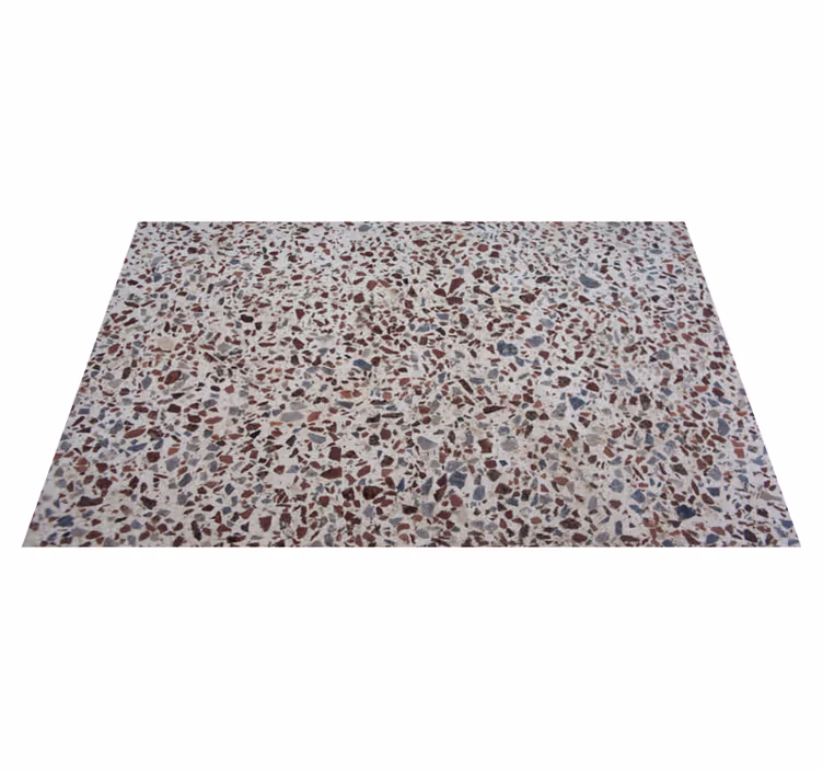 Alfombra vinílica textura Terrazo color gris - TenVinilo