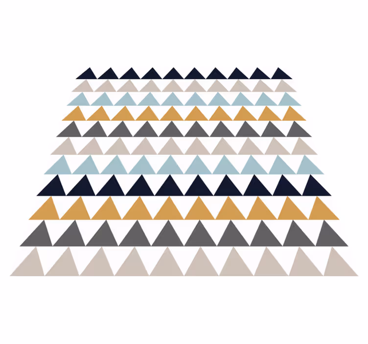 Alfombra vinílica geométrica efectos de patrón triangular - TenVinilo