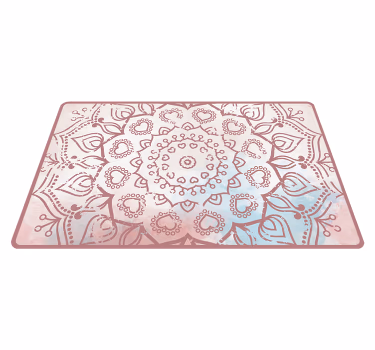 Alfombra vinílica mandala delicado diseño morado - TenVinilo