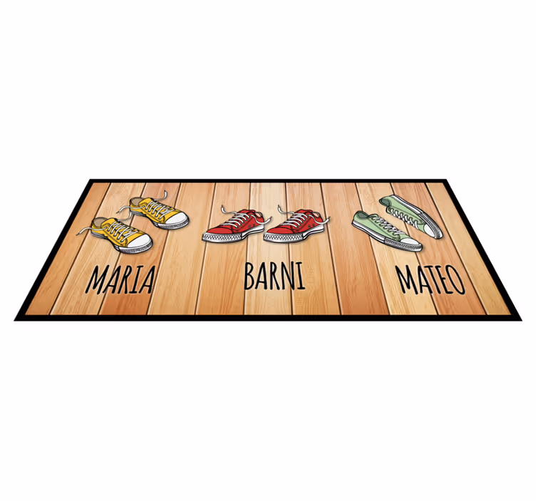 Alfombra vinílica con nombre Convers colorido - TenVinilo