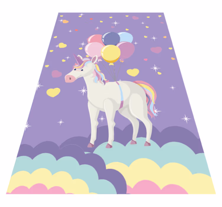 Alfombra vinílica bebé Unicornio - TenVinilo