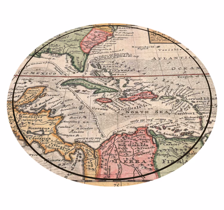 Alfombra vinílica Mapa del mundo vintage - TenVinilo
