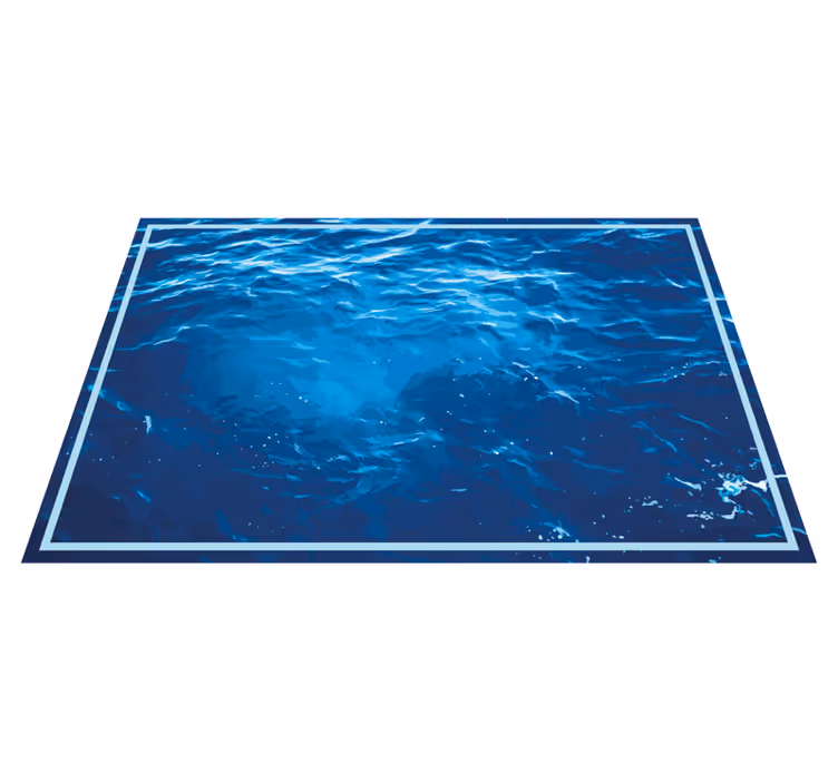 Alfombra vinílica imitación olas oceánicas realistas - TenVinilo