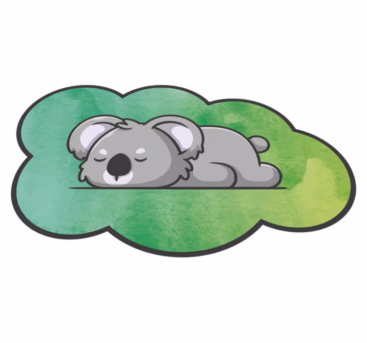 Alfombra vinílica bebé koala dormido - TenVinilo