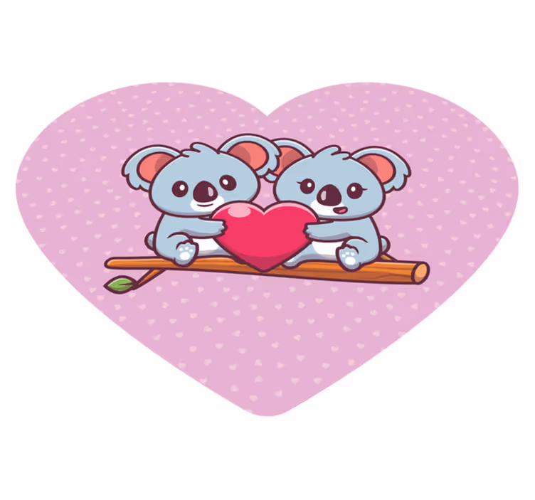 Aflombra vinílica Pareja de koala en ramita - TenVinilo