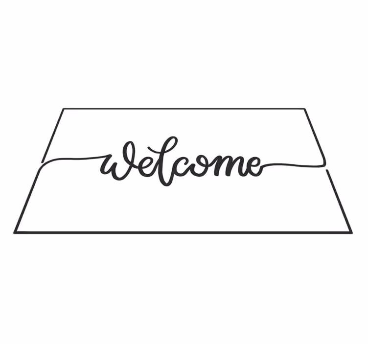 Alfombra vinílica recibidor elegante bienvenida - TenVinilo