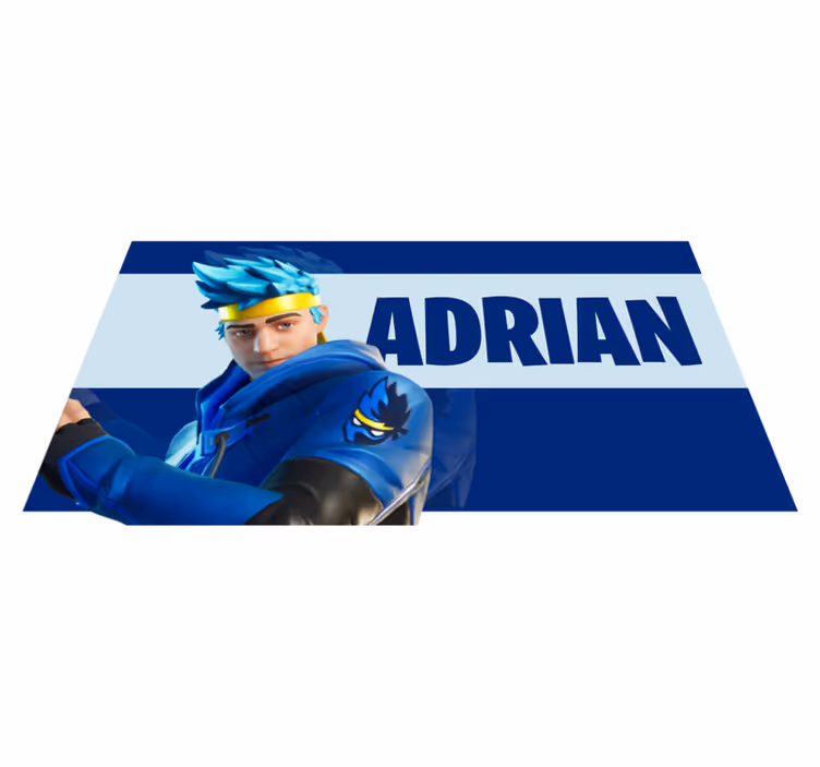 Alfombra vinílica dormitorio Chaqueta azul de videojuego - TenVinilo