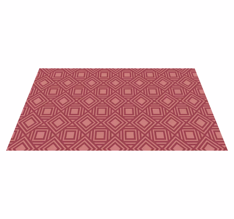 Alfombra vinílica geométrica patrones de diamantes - TenVinilo