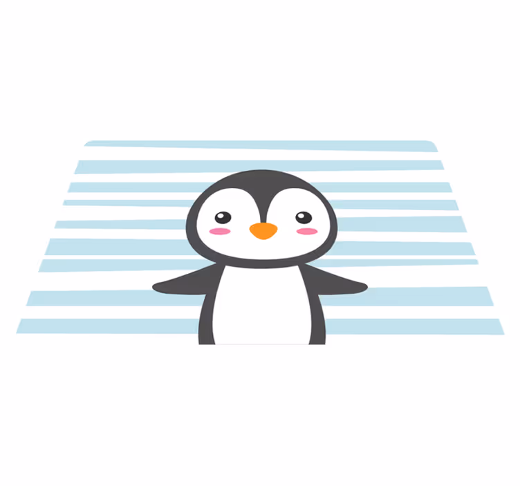 Aflombra vinílica animales Pingüino feliz - TenVinilo