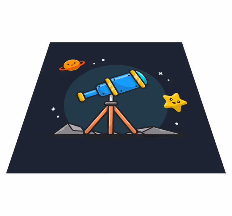 Alfombra vinílica estrellas aventura del telescopio - TenVinilo