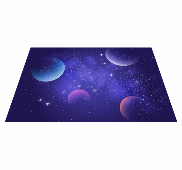 Alfombra vinílica estrellas escena del espacio cósmico - TenVinilo