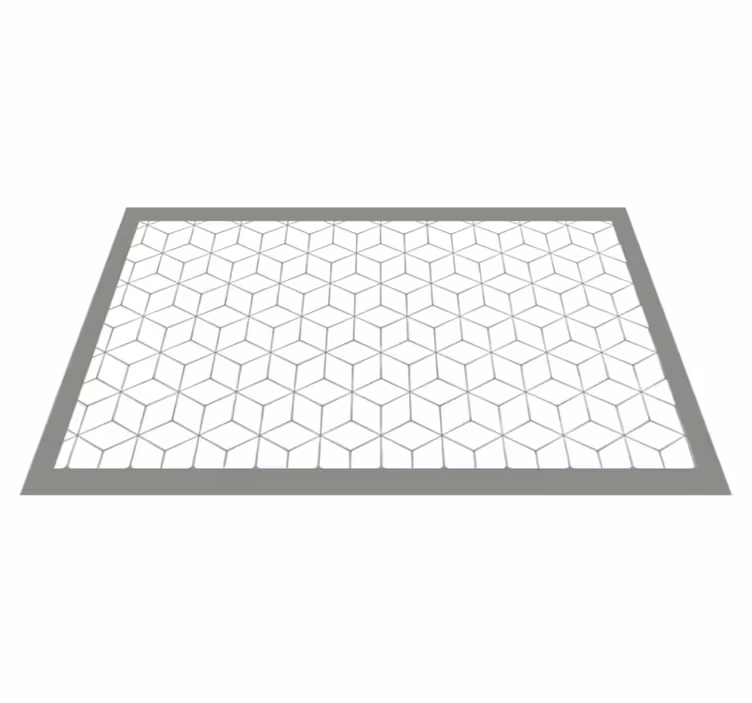 Alfombra vinílica geométrica diseño hexagonal - TenVinilo