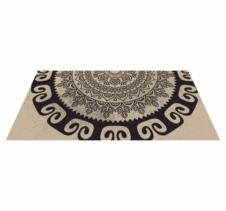Alfombra vinílica mandala motivo sofisticado - TenVinilo