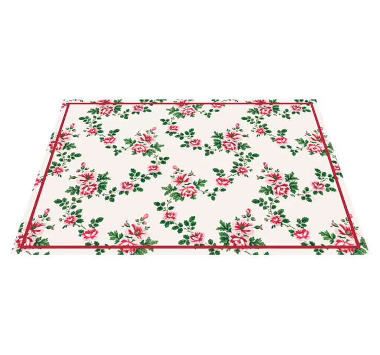 Alfombra vinílica flores con diseño floral - TenVinilo