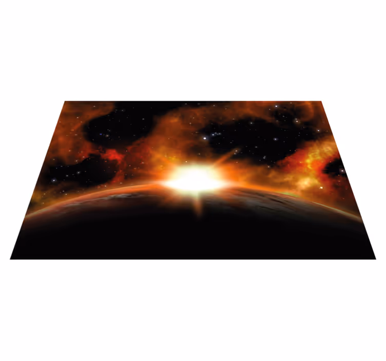 Alfombra vinílica estrellas brillo del amanecer celestial - TenVinilo