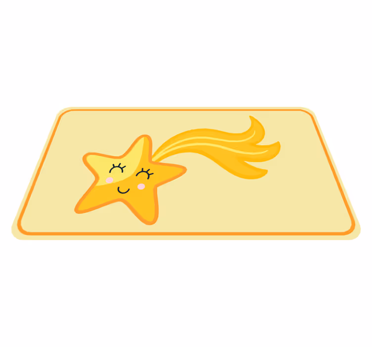 Alfombra vinílica infantil diseño de estrella alegre - TenVinilo