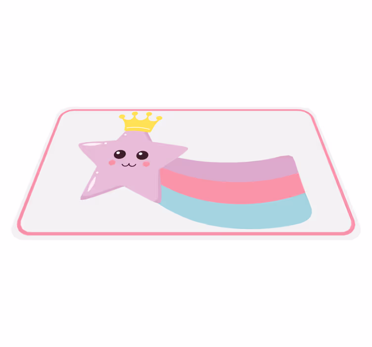 Alfombra vinílica de estrellas Lindo diseño de estrella femenina - TenVinilo