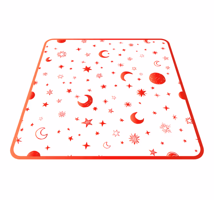 Alfombra vinílica estrellas elementos celestes - TenVinilo