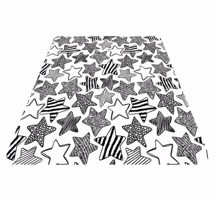 Alfombra vinílica bebé patrón de estrella elegante - TenVinilo