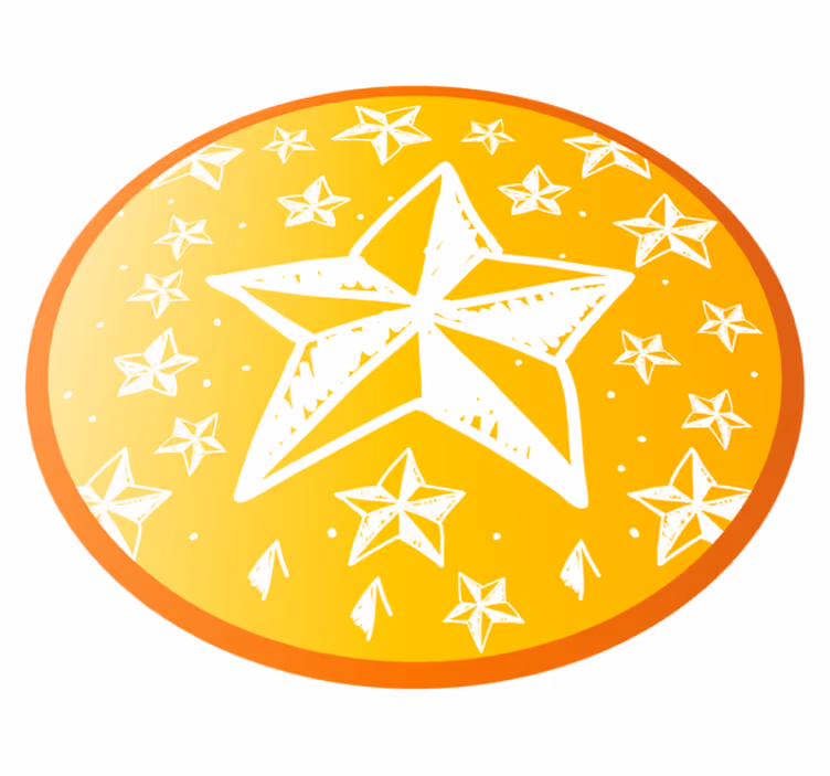 Alfombra vinílica estrellas tema amarillo estrellado - TenVinilo