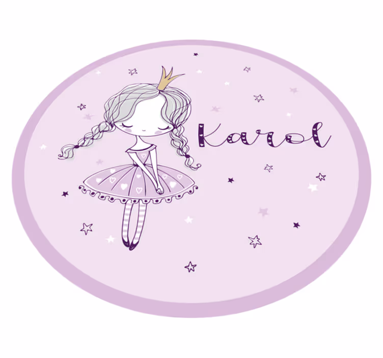 Alfombra vinílica personalizable ilustración de hada ballet - TenVinilo